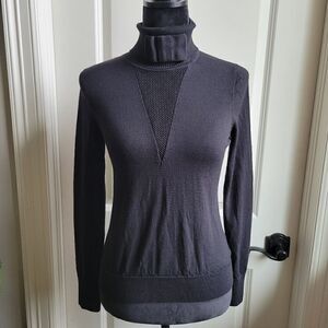 EUC VIKTOR & ROLF Bow Turtleneck Sweater Black S/M